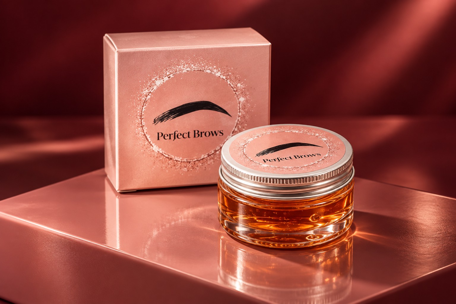 عبوة Perfect Brows في إضاءة خمري ووردي